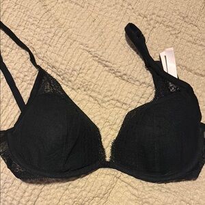 Victoria's Secret Black Mesh Lace Bra